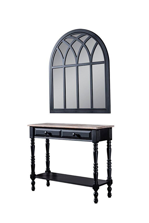 Barbery Siyah Aynalı Dresuar Takım - Large - 7