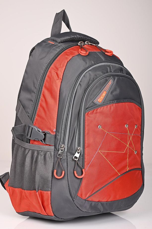 Ççs 50952 Geniş Hacimli Sırt Çantası Gri-Turuncu - 2