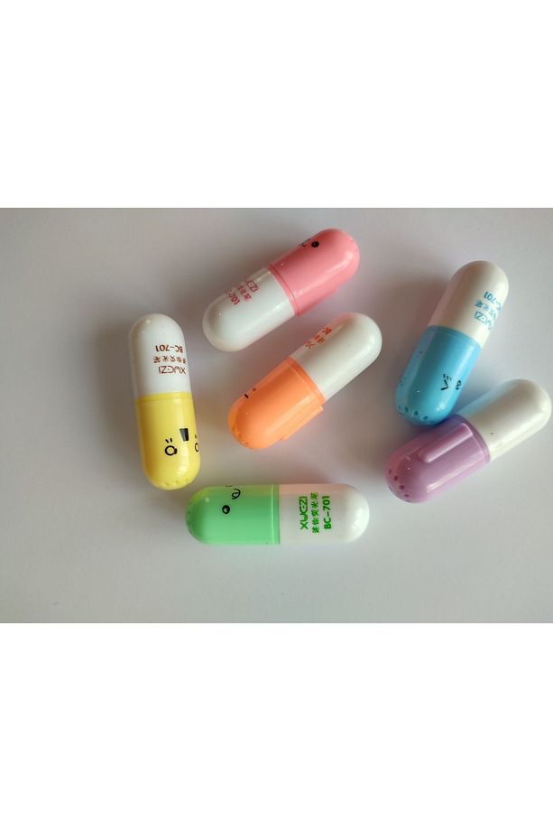 Mini Kapsül 6Lı Fosforlu Kalem - 6