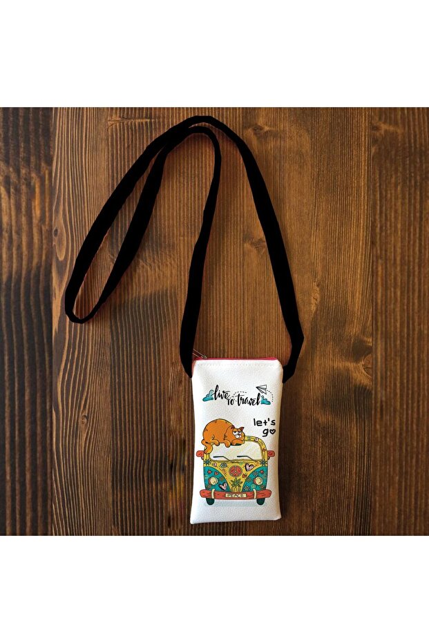 Women's White Hanging Phone Bag