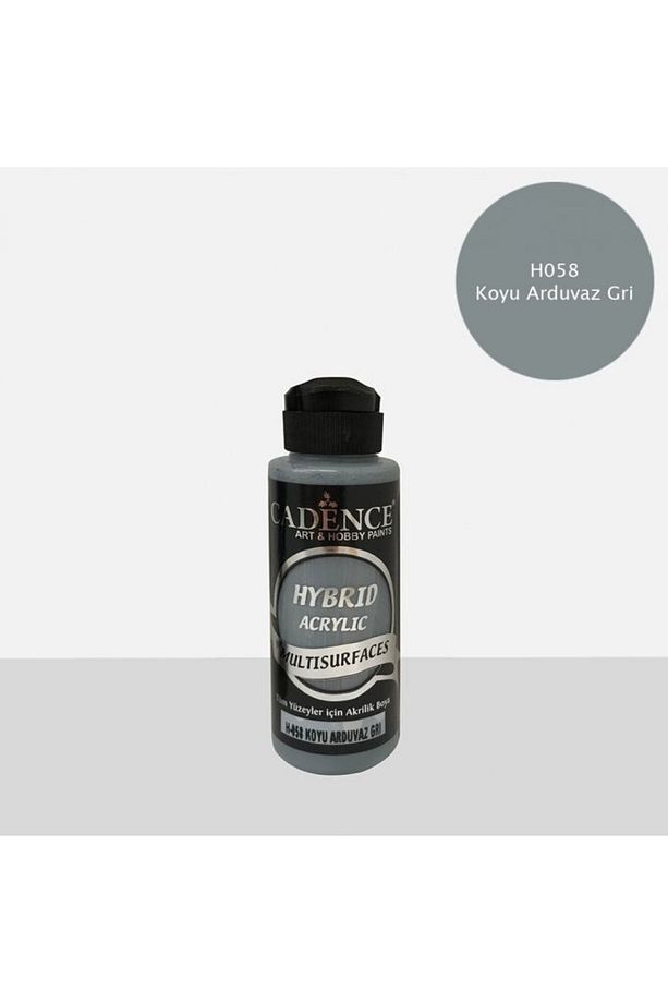 Hibrit Multisurface Akrilik Boya 120 Ml H058 Koyu Ard. Gri - 1