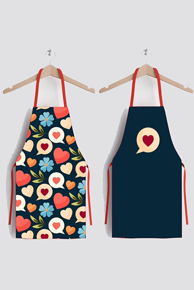Ays Home Heart Flower Set of 2 Kitchen Aprons