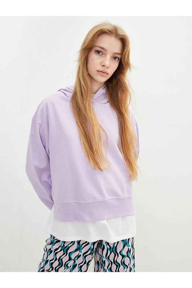 Casual Hooded Plain Long Sleeve Women's Sweatshirt