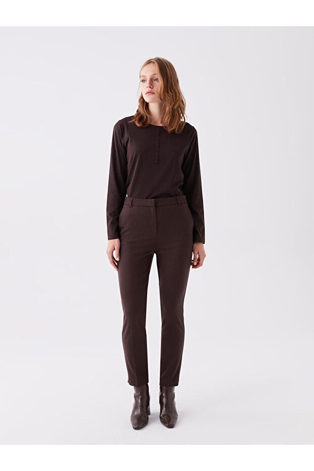 LCWAIKIKI Basic Kadın Dar Fit Düz Pantolon - 1