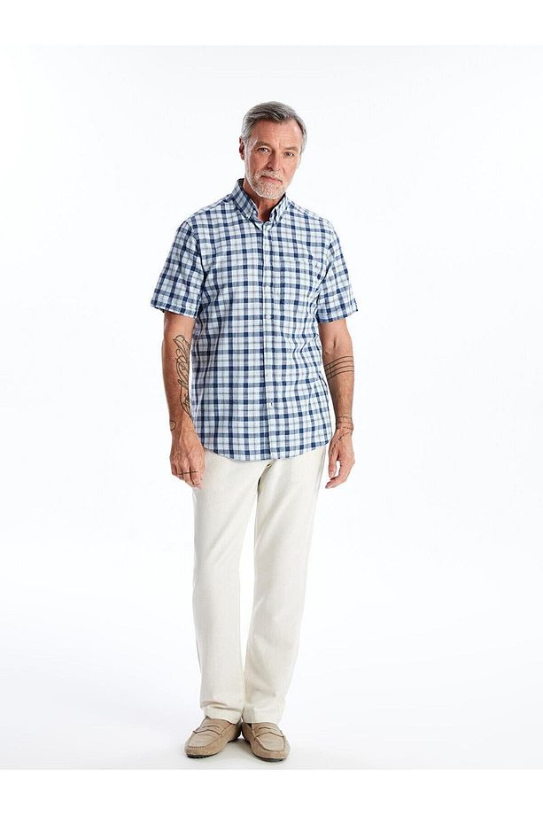 LCWAIKIKI Classic Regular Fit Uzun Kollu Ekose Poplin Erkek Gömlek - 2