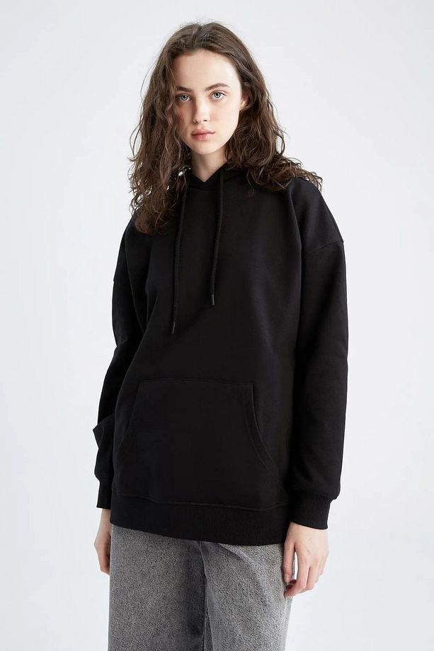 Oversize Fit Kapüşonlu Sweatshirt - 2