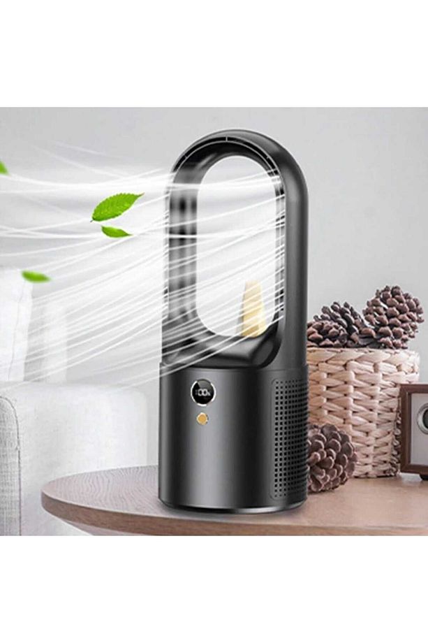 MİNİ KLİMA LED ekran masaüstü soğutucu soğutma fanı EV VE ofis için taşınabilir sessiz ŞARJLI FAN - 1