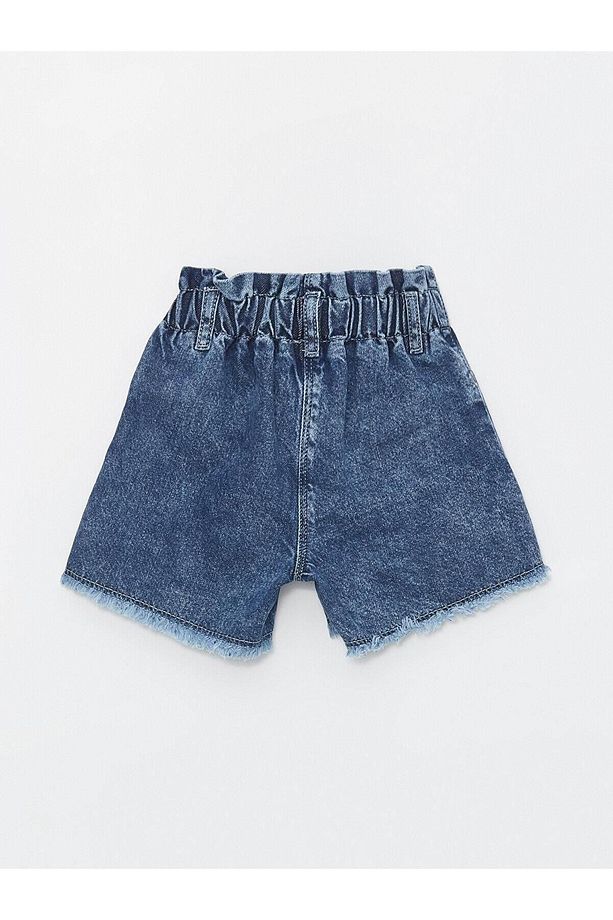 LCW baby Beli Lastikli Basic Kız Bebek Jean Şort - 2