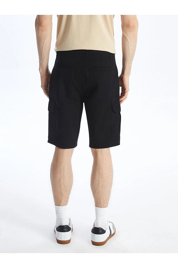 LCW Casual Standart Kalıp Gabardin Erkek Bermuda Şort - 3