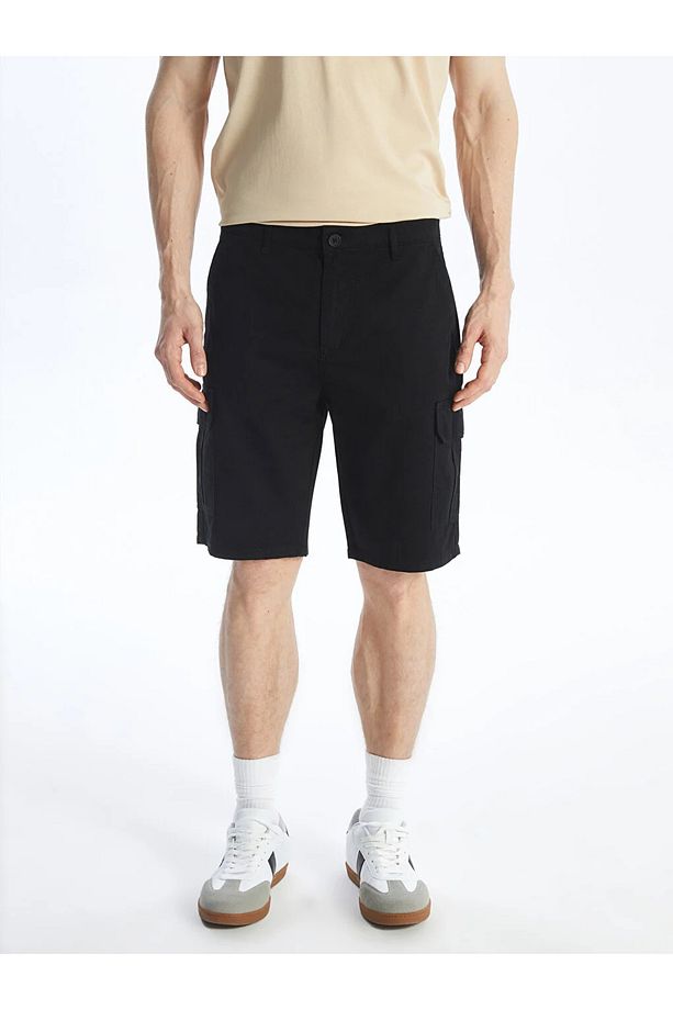 LCW Casual Standart Kalıp Gabardin Erkek Bermuda Şort - 1