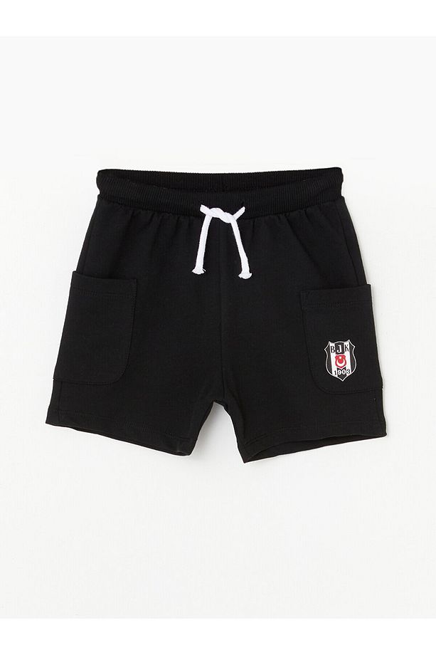 LCW Beli Lastikli Beşiktaş Baskılı Erkek Bebek Şort - 1