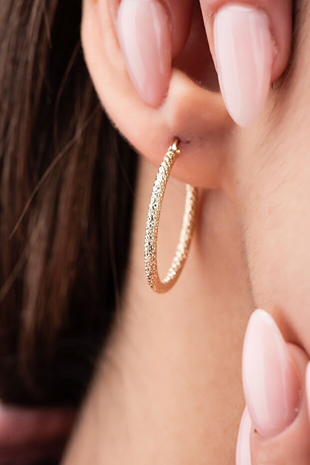 Simli Altın Küpe - 1