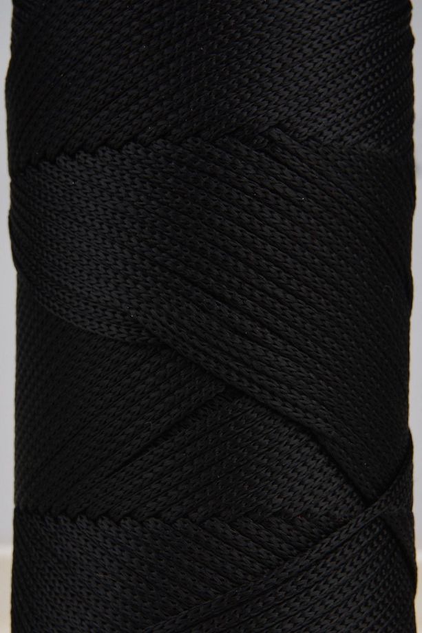 2 Mm - 200 gr Polyester Makrome Ipi Siyah 230 M Polyester Makrome Ip Supla Ip Ve Çanta Ipliği - 3
