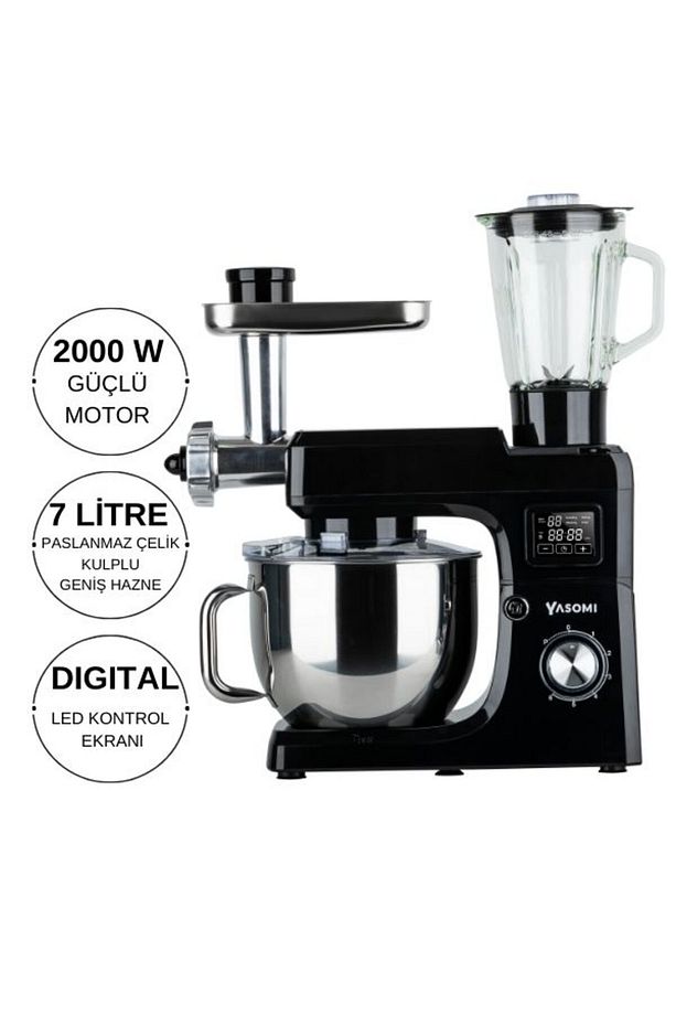 Sm 1511bml Led Ekranlı Kıyma Çekme Aparatlı Blender Stand Mikser Mutfak Şefi - 1