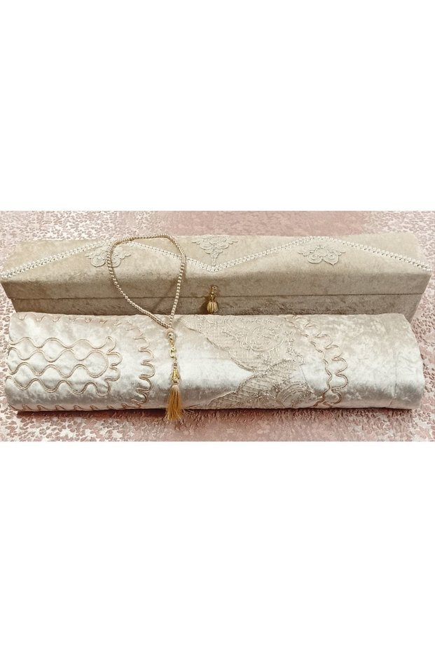 Velvet Chest Prayer Rug Set Gift Bundle Dowry Box