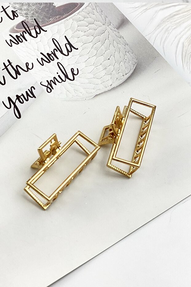 Pack of 2 Metal Medium Size Latch Buckle Rectangular T6666