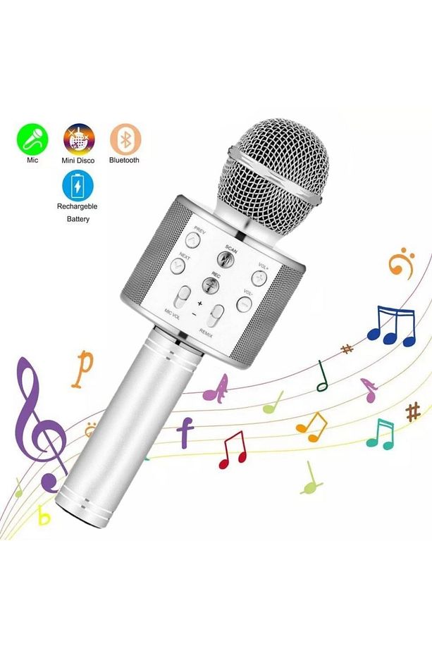 ŞARJLI KABLOSUZ KARAOKE MİKROFON BLUETOOTH HOPARLÖR SES DEĞİŞTİRME ÖZELLİKLİ SD KART USB GİRİŞLİ - 7
