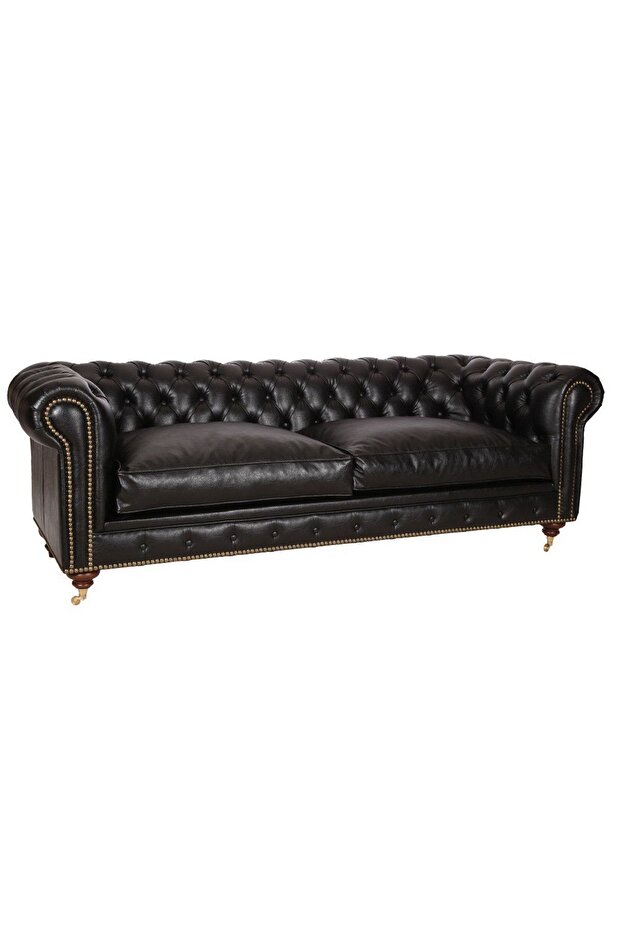 Black Elegance Chesterield 230X90X80 CM - 2