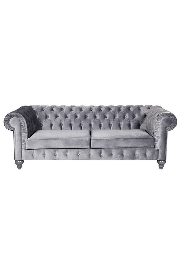 New Grey Chesterfield 230X90X80 CM - 1