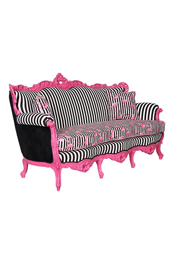 Flamingo Pink Oymalı Kanepe - 2