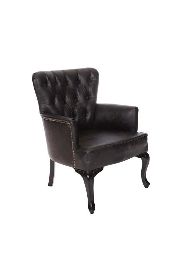 Antik Deri Midi Berjer 90X70X60 CM - 1