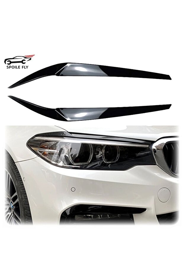 Bmw G30 المصباح العلوي بيانو أسود حواجب مطلية باللون الأسود