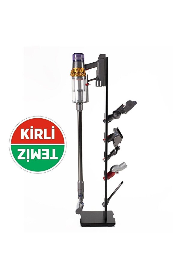 Dyson Uyumlu Dikey Süpürge Standı Siyah Renk Dyson V15 - V12 - V11 - V10 - V8 Modellere Uyumlu - 4