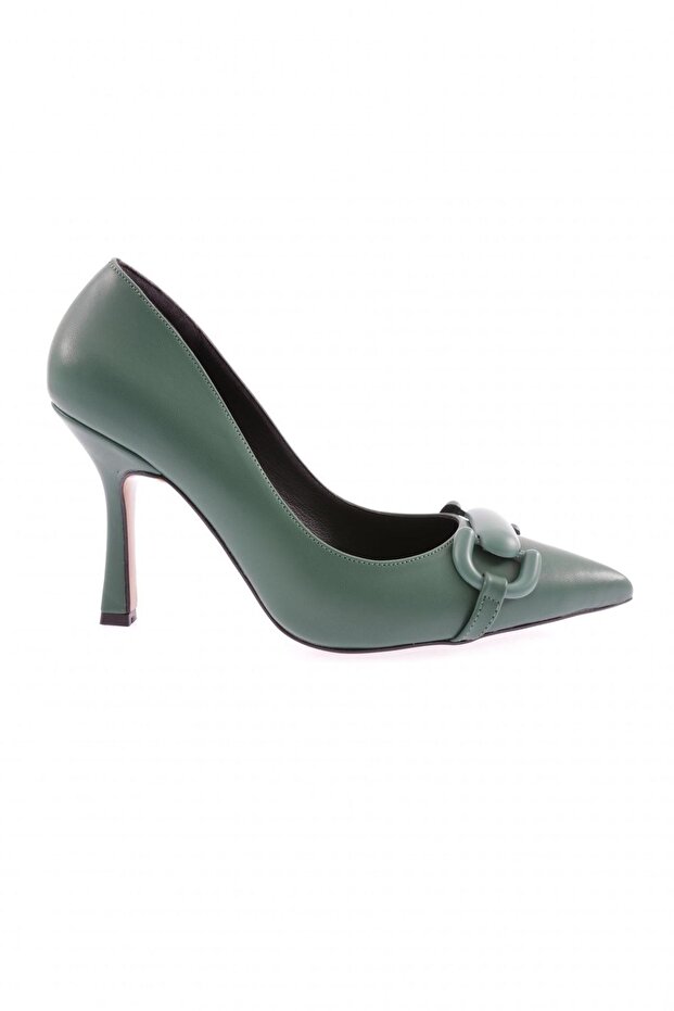 Women's Pointed Toe Accessory Thin Heeled Shoes Green Opening 21611012859