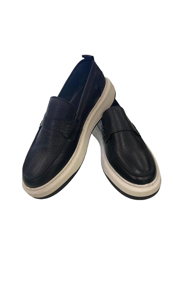 İnterview %100 Deri Eva Taban Sneaker Siyah Ayakkabı - 3