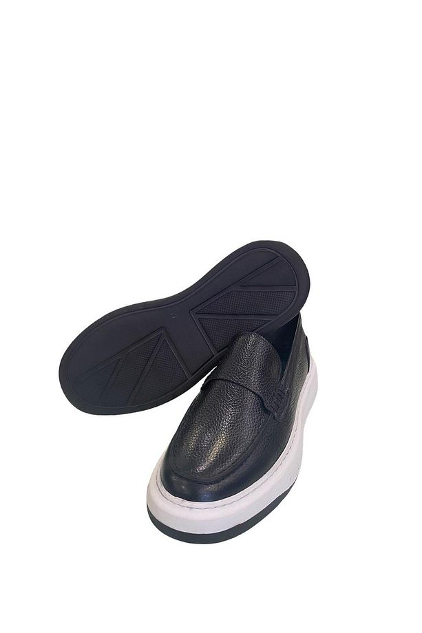 İnterview %100 Deri Eva Taban Sneaker Siyah Ayakkabı - 5