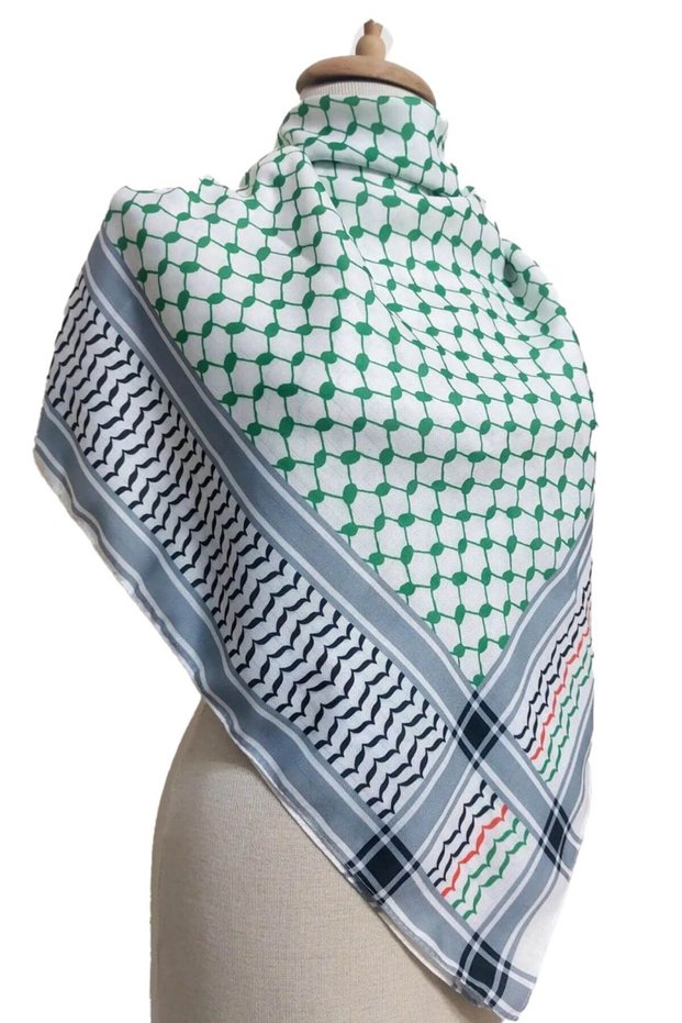 Women's Men's Puşi Palestine Colored Kefiye Model Square Puşi Afl2364