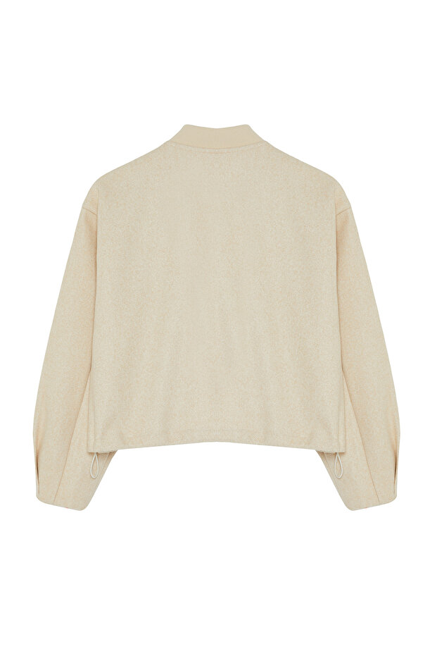 Taş Oversize Kaşe Bomber Ceket Mont TWOAW25MO00053 - 7