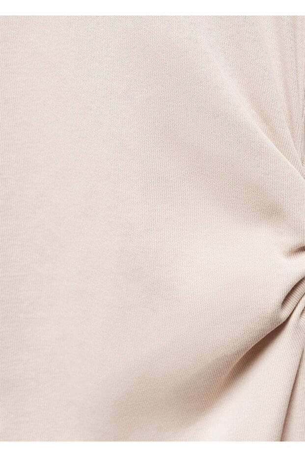 %100 pamuklu drape elbise - 7