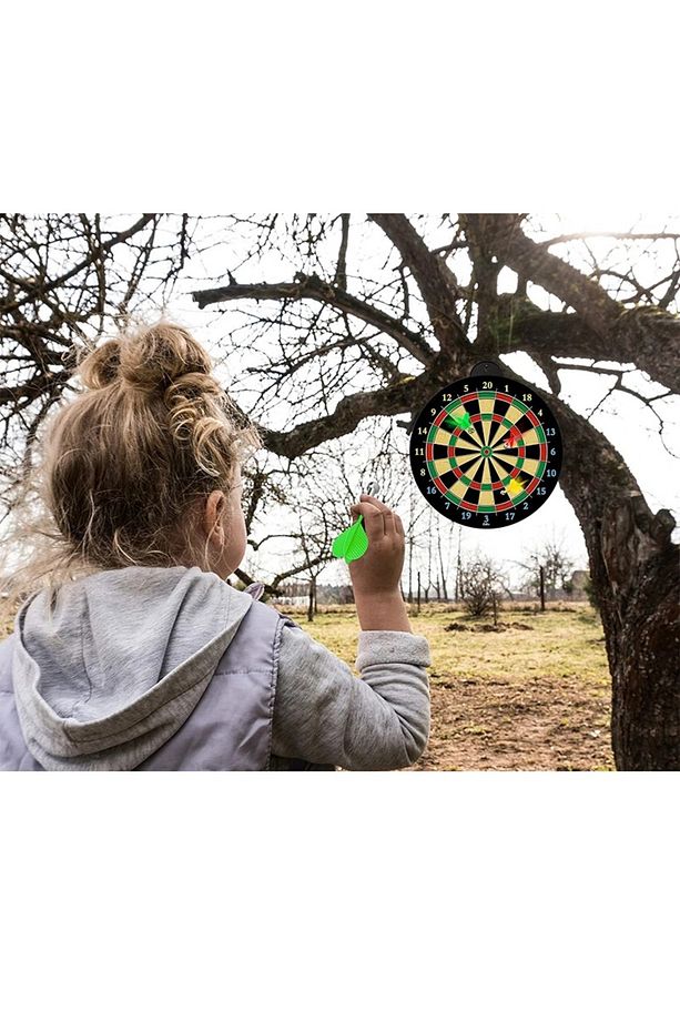 Dart Tahtası Seti 17 İnç Büyük Boy Çift Taraflı Dart Tahtası Oyun Seti - 4