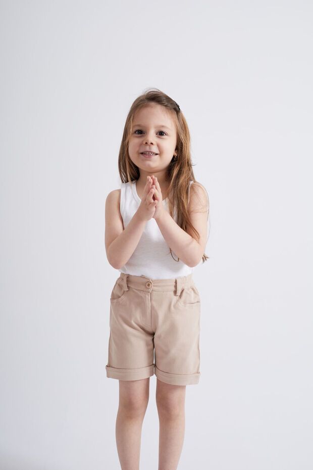 Stoned Detailed Girl's Shorts