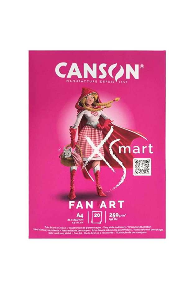 Xsmart Notebook Fan Art Pad - 250g, 20 Sheets, A4 Mix, Felted and Pencils and Marker Block - 1
