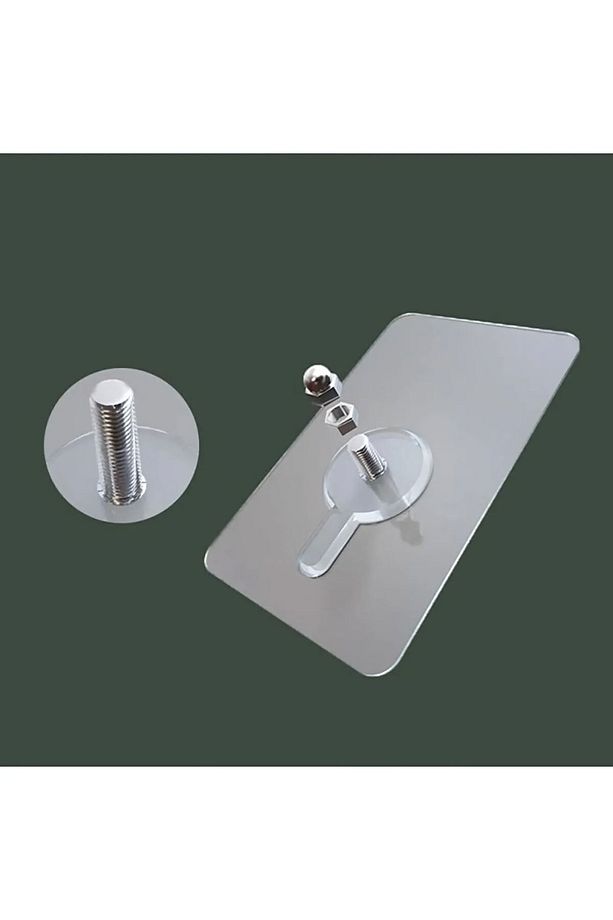 4 Adet Yapışkanlı Duvar Kancası Vidalı, Duvar Askısı - Duvar, Kapı Arkası, Mutfak Ve Banyo Kancaları - 5