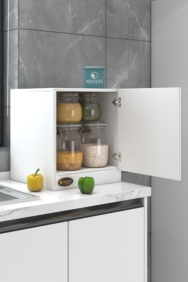 Kapaklı Mutfak Dolabı Melek39 Byz 039x039x39 Banyo Ofis Komodin (M) - 1