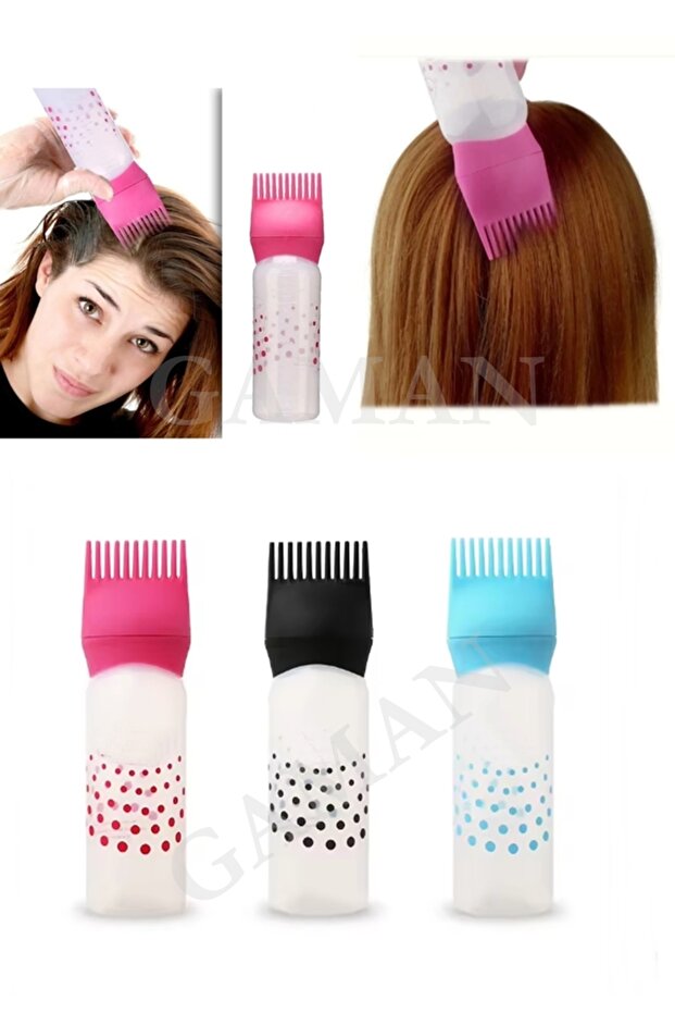 101- Practical Scalloped Hair Coloring Bottle - Hair Care Oil Practice Bottle 1 Pcs