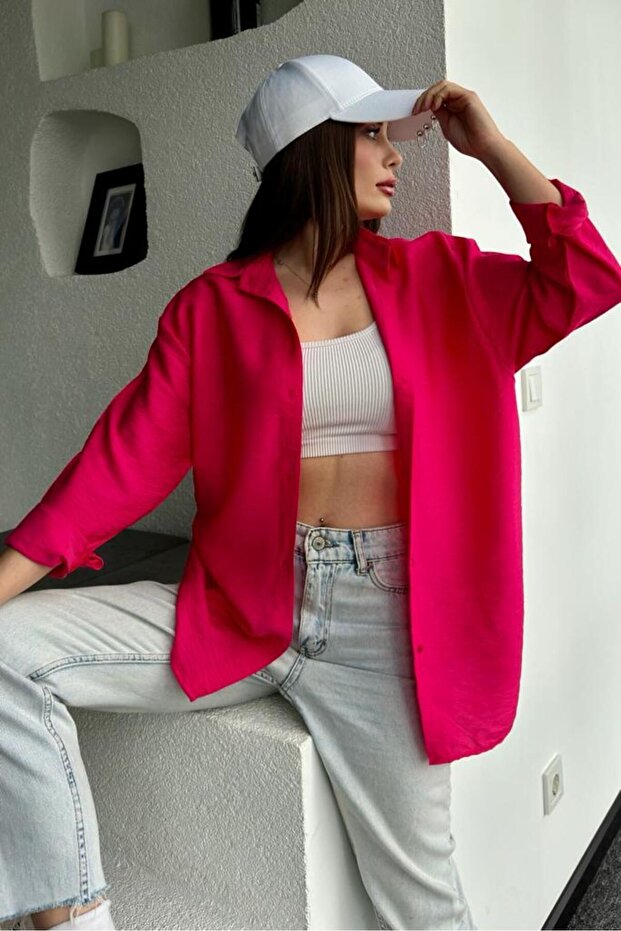 DUMPED LONG SLEEVE BASIC SHIRT - 1