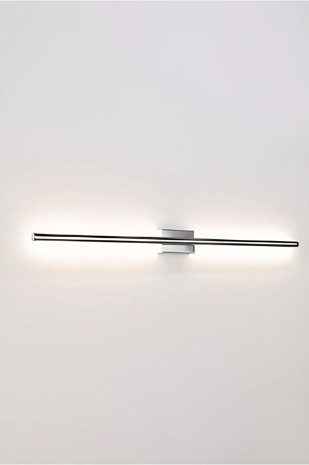 Krom Renk Modern Dekoratif Led Duvar Aplik Uzun Çubuk Led Tekli 80 cm Gün Işığı - 4