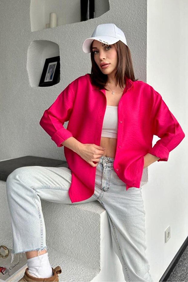 DUMPED LONG SLEEVE BASIC SHIRT - 2