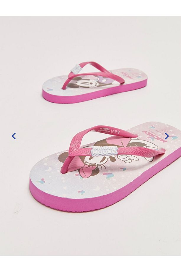 LCW STEPS Minnie Mouse Lisanslı Parmak Arası Kız Çocuk Plaj Terliği - 5