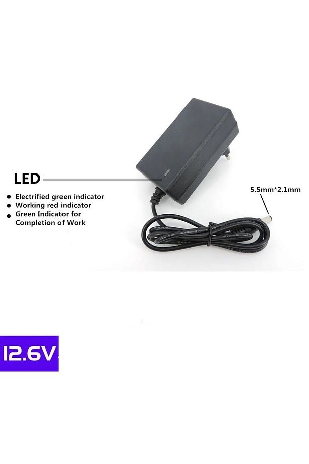 Şarjlı Matkap Için Şarj Adaptörü 12 Volt 14v 18v 20v 48v 58v Li-on Pil Şarj 5.0 mh Üniversal - 6