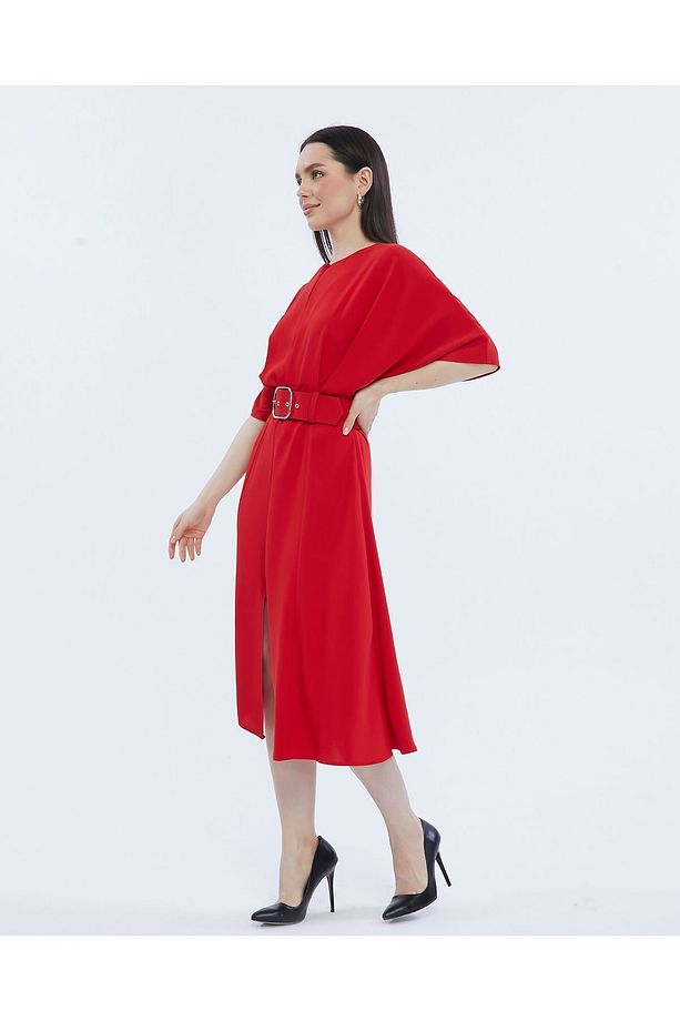 Kalın Jesica Polyester Kumaş Elbise - 5