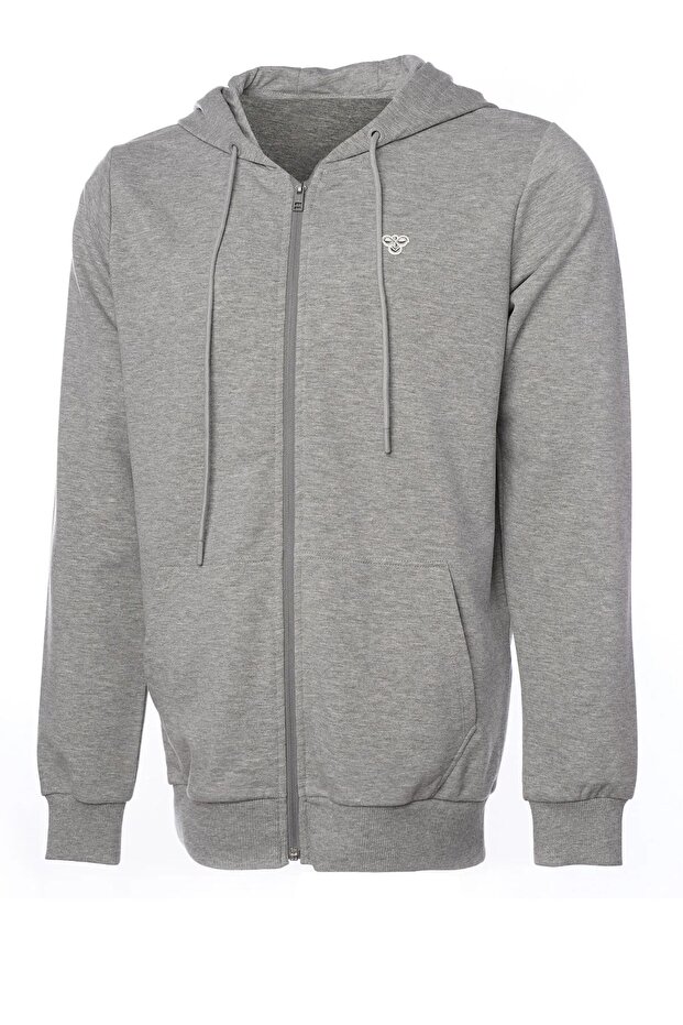 921836-2006 Hummel Hmlt-Ic Ico Zip Hoodie Men's Sweatshirt Gray Melange