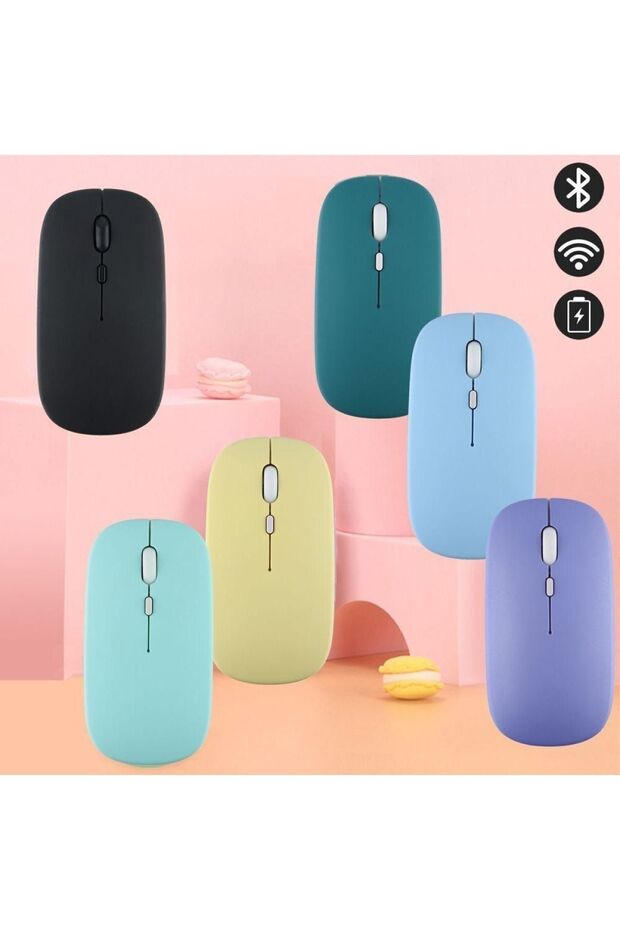 Huawei Matepad T 10s 10.1 Inç Uyumlu Mouse Bluetooth Wireless Şarj Edilebilir Fare 2.4g - 7