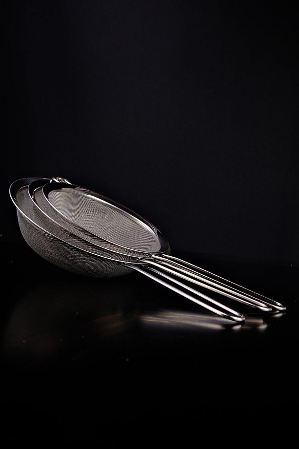 3’lü Çelik Saplı Süzgeç Seti 18-20-22 Cm Gri – C1-1-18 - 2