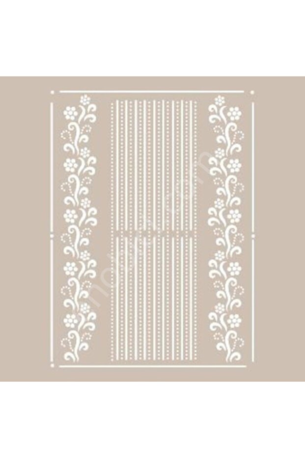 Çiçek Model AS489 A4 Stencil - 1