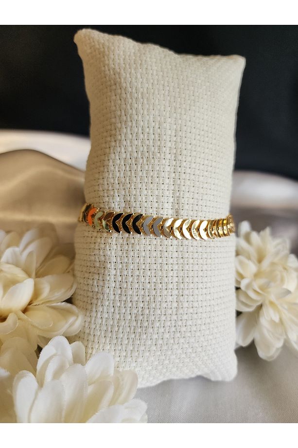Yaprak Figürlü Choker Kolye, Bileklik, Halhal Set - 8